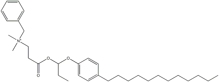 N,N-Dimethyl-N-benzyl-N-[2-[[1-(4-dodecylphenyloxy)propyl]oxycarbonyl]ethyl]aminium,,结构式