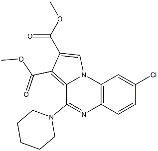 8-クロロ-4-ピペリジノピロロ[1,2-a]キノキサリン-2,3-ジカルボン酸ジメチル 化学構造式