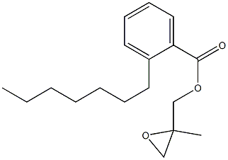 2-Heptylbenzoic acid 2-methylglycidyl ester Structure