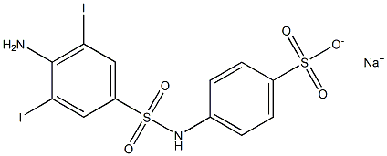 N-(4-Amino-3,5-diiodophenylsulfonyl)sulfanilic acid sodium salt Structure