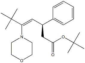 (3S)-3-Phenyl-5-morpholino-6,6-dimethyl-4-heptenoic acid tert-butyl ester Struktur