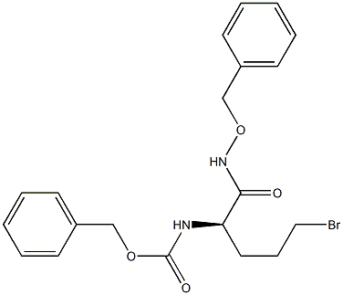 (2R)-2-Benzyloxycarbonylamino-N-benzyloxy-5-bromopentanamide Structure