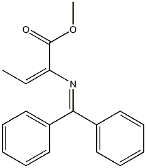 2-[(Diphenylmethylene)amino]isocrotonic acid methyl ester,,结构式