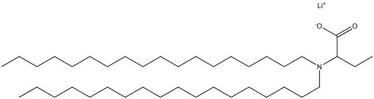 2-(ジオクタデシルアミノ)酪酸リチウム 化学構造式