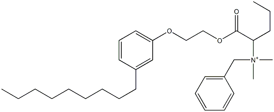 N,N-Dimethyl-N-benzyl-N-[1-[[2-(3-nonylphenyloxy)ethyl]oxycarbonyl]butyl]aminium Structure