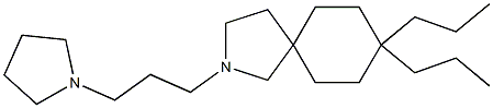 8,8-Dipropyl-2-[3-(1-pyrrolidinyl)propyl]-2-azaspiro[4.5]decane Structure