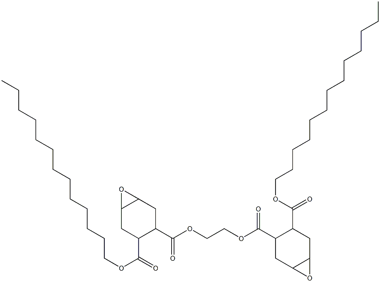 ビス[2-(トリデシルオキシカルボニル)-4,5-エポキシ-1-シクロヘキサンカルボン酸]エチレン 化学構造式