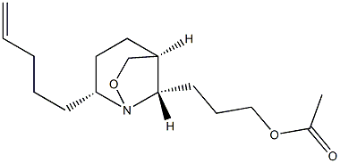 Acetic acid 3-[(2R,5S,8S)-2-(4-pentenyl)-1-aza-7-oxabicyclo[3.2.1]octan-8-yl]propyl ester,,结构式