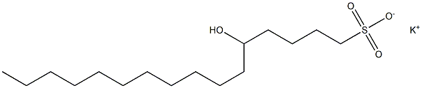 5-Hydroxyhexadecane-1-sulfonic acid potassium salt,,结构式