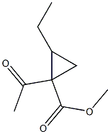 2-Ethyl-1-acetylcyclopropane-1-carboxylic acid methyl ester,,结构式