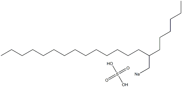 Sulfuric acid 2-hexylhexadecyl=sodium salt,,结构式