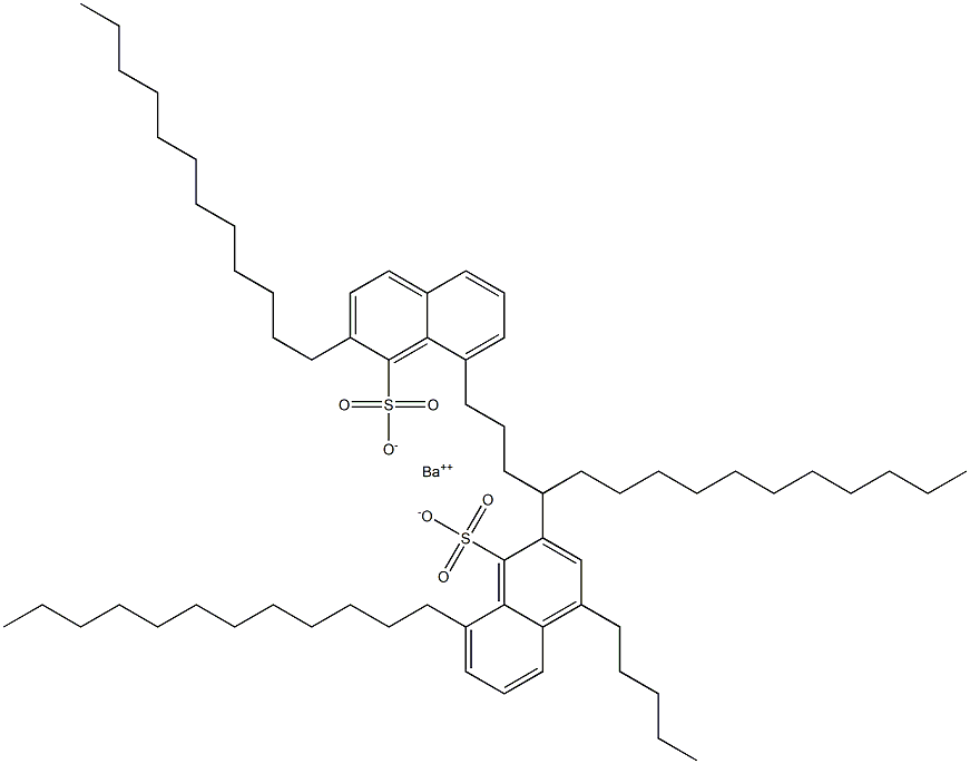 ビス(2,8-ジドデシル-1-ナフタレンスルホン酸)バリウム 化学構造式
