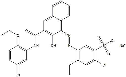 2-Chloro-4-ethyl-5-[[3-[[(3-chloro-6-ethoxyphenyl)amino]carbonyl]-2-hydroxy-1-naphtyl]azo]benzenesulfonic acid sodium salt