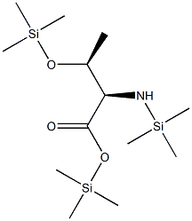 (2R,3S)-2-(トリメチルシリルアミノ)-3-(トリメチルシリルオキシ)ブタン酸トリメチルシリル 化学構造式