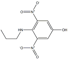 3,5-Dinitro-4-(propylamino)phenol 结构式
