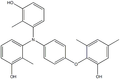 N,N-Bis(3-hydroxy-2-methylphenyl)-4-(6-hydroxy-2,4-dimethylphenoxy)benzenamine Struktur