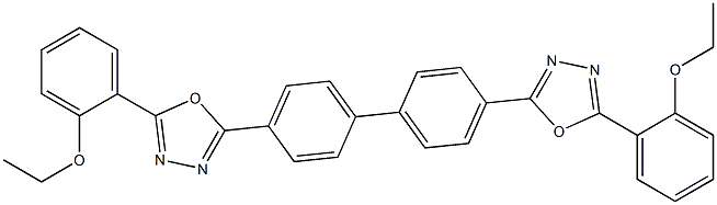 2,2'-(Biphenyl-4,4'-diyl)bis[5-[2-ethoxyphenyl]-1,3,4-oxadiazole] 结构式