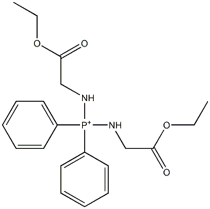 Diphenylbis[(ethoxycarbonylmethyl)amino]phosphonium 结构式