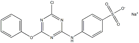 p-(6-Chloro-4-phenoxy-1,3,5-triazin-2-ylamino)benzenesulfonic acid sodium salt Structure