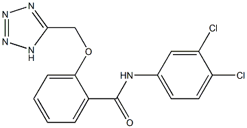 5-[[2-[(3,4-Dichlorophenyl)carbamoyl]phenoxy]methyl]-1H-tetrazole Structure