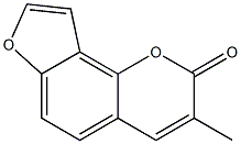 3-Methyl-2H-furo[2,3-h]-1-benzopyran-2-one Structure