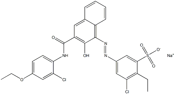 3-Chloro-2-ethyl-5-[[3-[[(2-chloro-4-ethoxyphenyl)amino]carbonyl]-2-hydroxy-1-naphtyl]azo]benzenesulfonic acid sodium salt