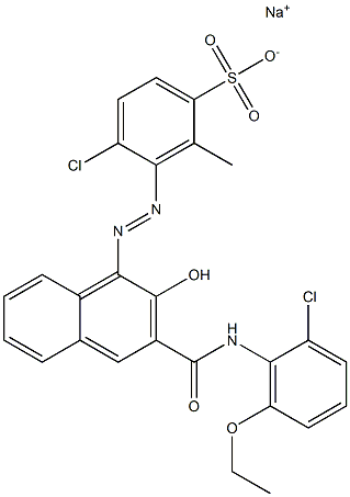  4-Chloro-2-methyl-3-[[3-[[(2-chloro-6-ethoxyphenyl)amino]carbonyl]-2-hydroxy-1-naphtyl]azo]benzenesulfonic acid sodium salt