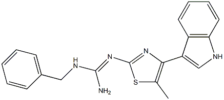 2-[[Amino(benzylamino)methylene]amino]-5-methyl-4-(1H-indol-3-yl)thiazole|