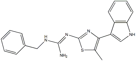 2-[[Amino(benzylamino)methylene]amino]-5-methyl-4-(1H-indol-3-yl)thiazole Structure