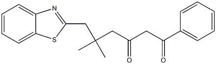 2-(2,2-Dimethyl-4,6-dioxo-6-phenylhexyl)benzothiazole,,结构式