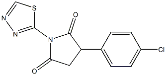 1-(1,3,4-Thiadiazol-2-yl)-3-(4-chlorophenyl)pyrrolidine-2,5-dione,,结构式