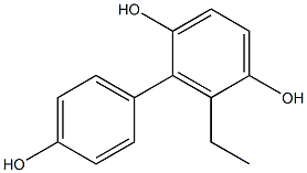 6-エチル-1,1'-ビフェニル-2,4',5-トリオール 化学構造式