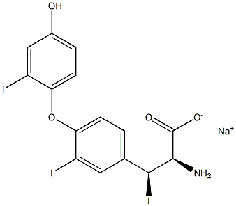 (2R,3S)-2-Amino-3-[4-(4-hydroxy-2-iodophenoxy)-3-iodophenyl]-3-iodopropanoic acid sodium salt,,结构式