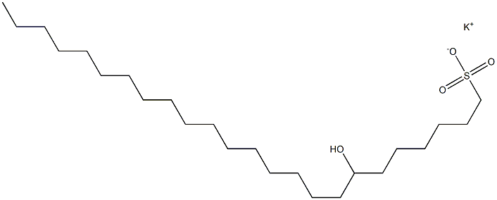 7-Hydroxytetracosane-1-sulfonic acid potassium salt,,结构式