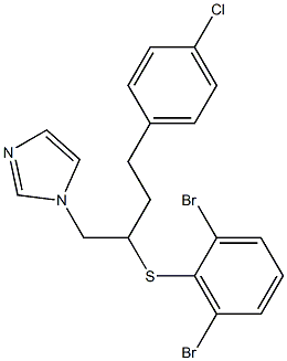 1-[4-(4-クロロフェニル)-2-[(2,6-ジブロモフェニル)チオ]ブチル]-1H-イミダゾール 化学構造式