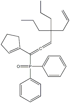 1-(1-シクロペンテニル)-1-(ジフェニルホスフィニル)-4,4-ジプロピル-1,2,6-ヘプタトリエン 化学構造式