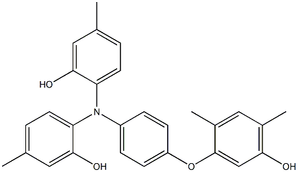 N,N-Bis(2-hydroxy-4-methylphenyl)-4-(5-hydroxy-2,4-dimethylphenoxy)benzenamine Structure