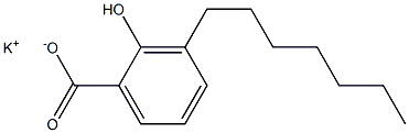 3-Heptyl-2-hydroxybenzoic acid potassium salt 结构式