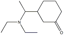 3-[1-(ジエチルアミノ)エチル]シクロヘキサノン 化学構造式