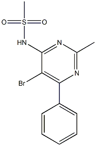 N-(5-Bromo-2-methyl-6-phenylpyrimidin-4-yl)methanesulfonamide Structure