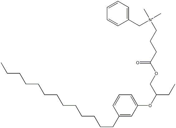 N,N-Dimethyl-N-benzyl-N-[3-[[2-(3-tridecylphenyloxy)butyl]oxycarbonyl]propyl]aminium Structure