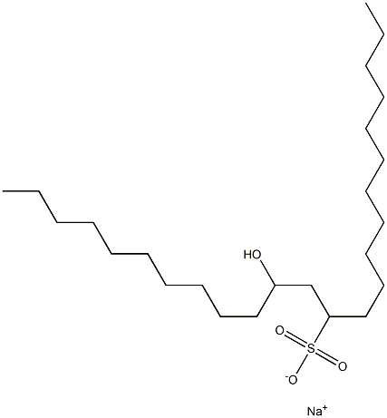 14-Hydroxytetracosane-12-sulfonic acid sodium salt 结构式