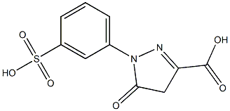 5-オキソ-1-(3-スルホフェニル)-2-ピラゾリン-3-カルボン酸 化学構造式