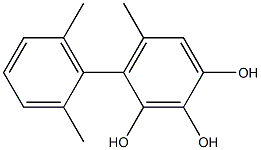 4-(2,6-Dimethylphenyl)-5-methylbenzene-1,2,3-triol Structure
