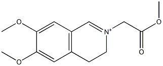 2-(2-Oxo-2-methoxyethyl)-6,7-dimethoxy-3,4-dihydroisoquinoline-2-ium,,结构式