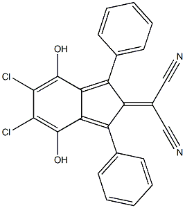 (1,3-Diphenyl-4,7-dihydroxy-5,6-dichloro-2H-inden-2-ylidene)malononitrile