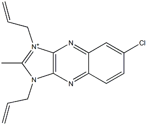 6-Chloro-2-methyl-1,3-bis(2-propenyl)-1H-imidazo[4,5-b]quinoxalin-3-ium 结构式