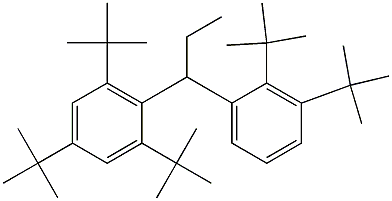 1-(2,4,6-Tri-tert-butylphenyl)-1-(2,3-di-tert-butylphenyl)propane Structure