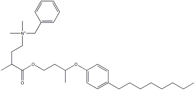 N,N-Dimethyl-N-benzyl-N-[3-[[3-(4-octylphenyloxy)butyl]oxycarbonyl]butyl]aminium Structure