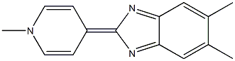 1-Methyl-4-(5,6-dimethyl-2H-benzimidazol-2-ylidene)-1,4-dihydropyridine Structure